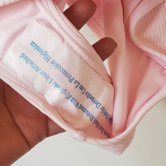 Pink Ribbed Women's Swimsuit - Picture 5 of 9